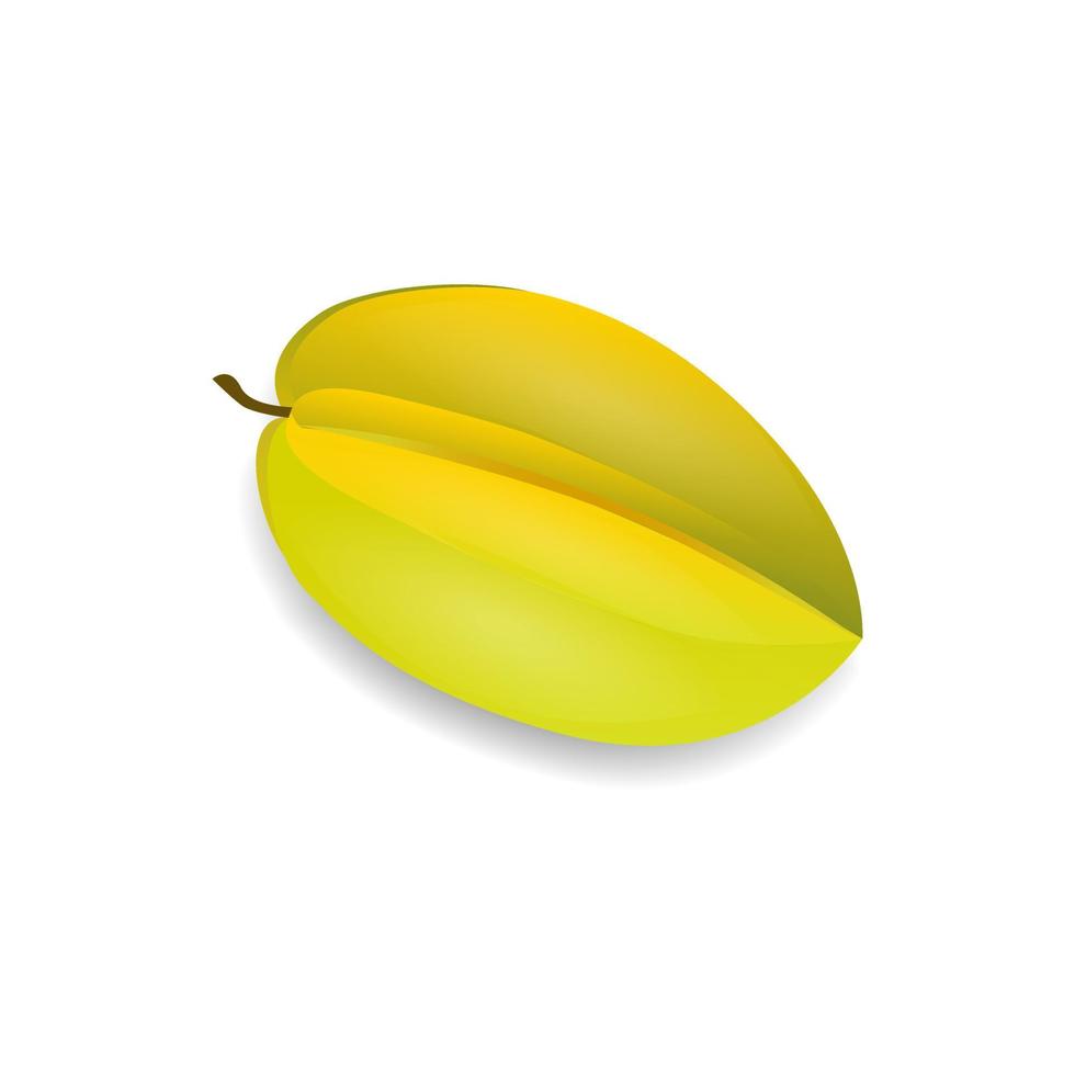 illustration vectorielle de goyave star fruit design.yellow texture. blanc isolé. conception de fruits moderne vecteur