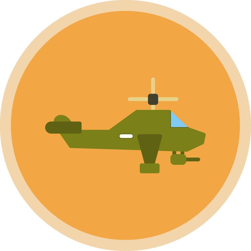 hélicoptère plat multi cercle icône vecteur