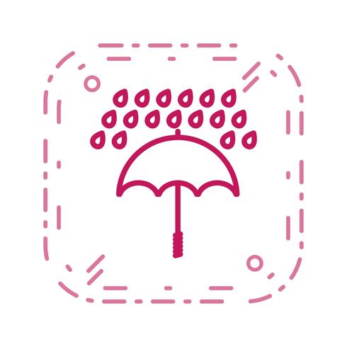 Parapluie et pluie Vector Icon