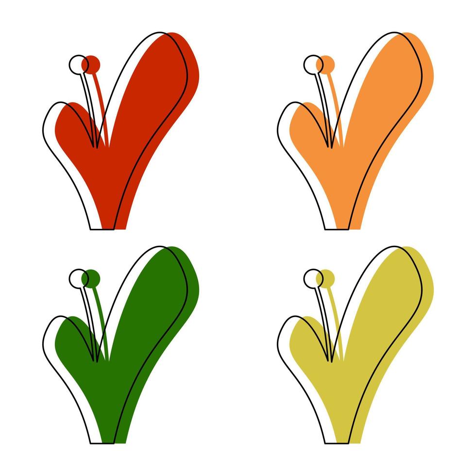 illustration vectorielle de conception plate d'herbe vecteur