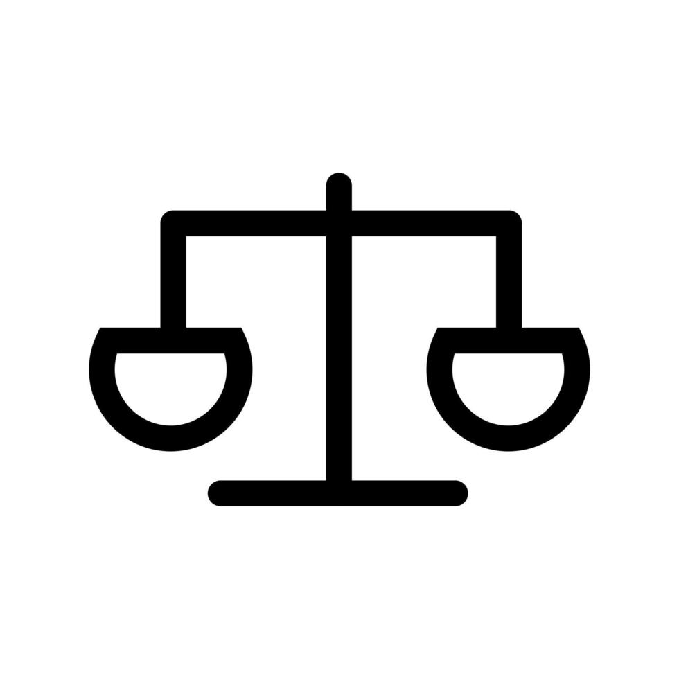 icône d'équilibre avec illustration de symbole d'échelle pour les affaires et la gestion sur fond isolé vecteur