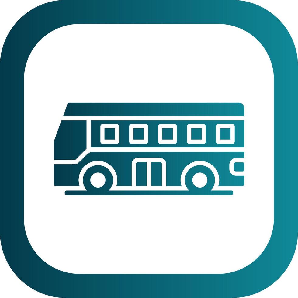 touristique autobus glyphe pente coin icône vecteur