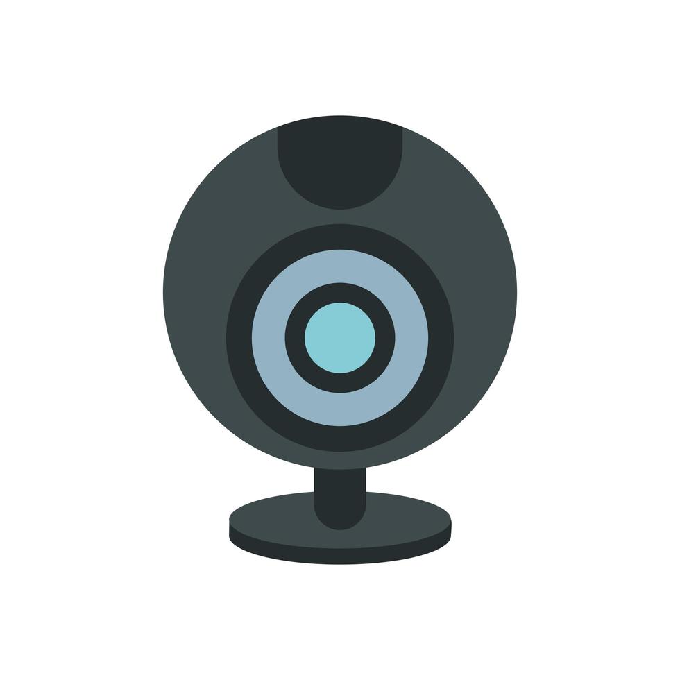 Icône isolé du matériel de l'appareil webcamera vecteur