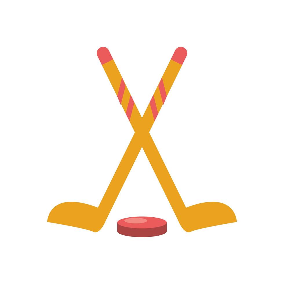 icône d'équipement de hockey de sport d'hiver vecteur