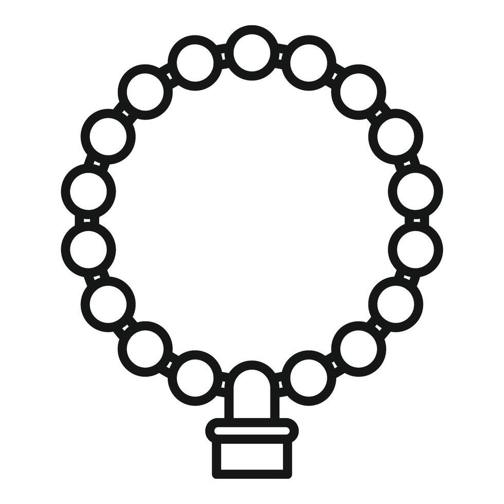 perles bracelet icône contour . mode décoration vecteur