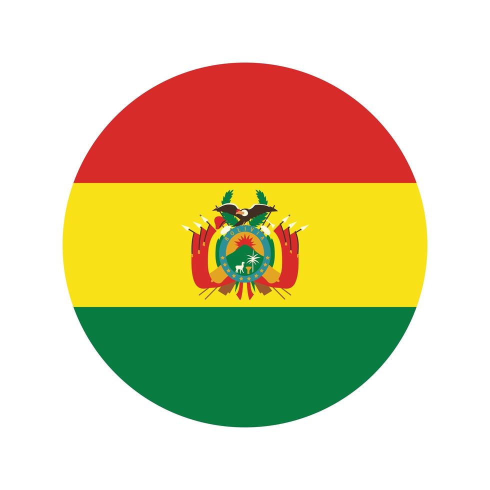 drapeau rond de la bolivie vecteur