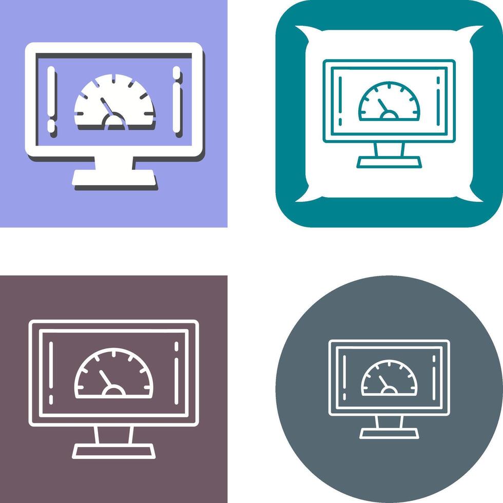 la vitesse tester icône conception vecteur