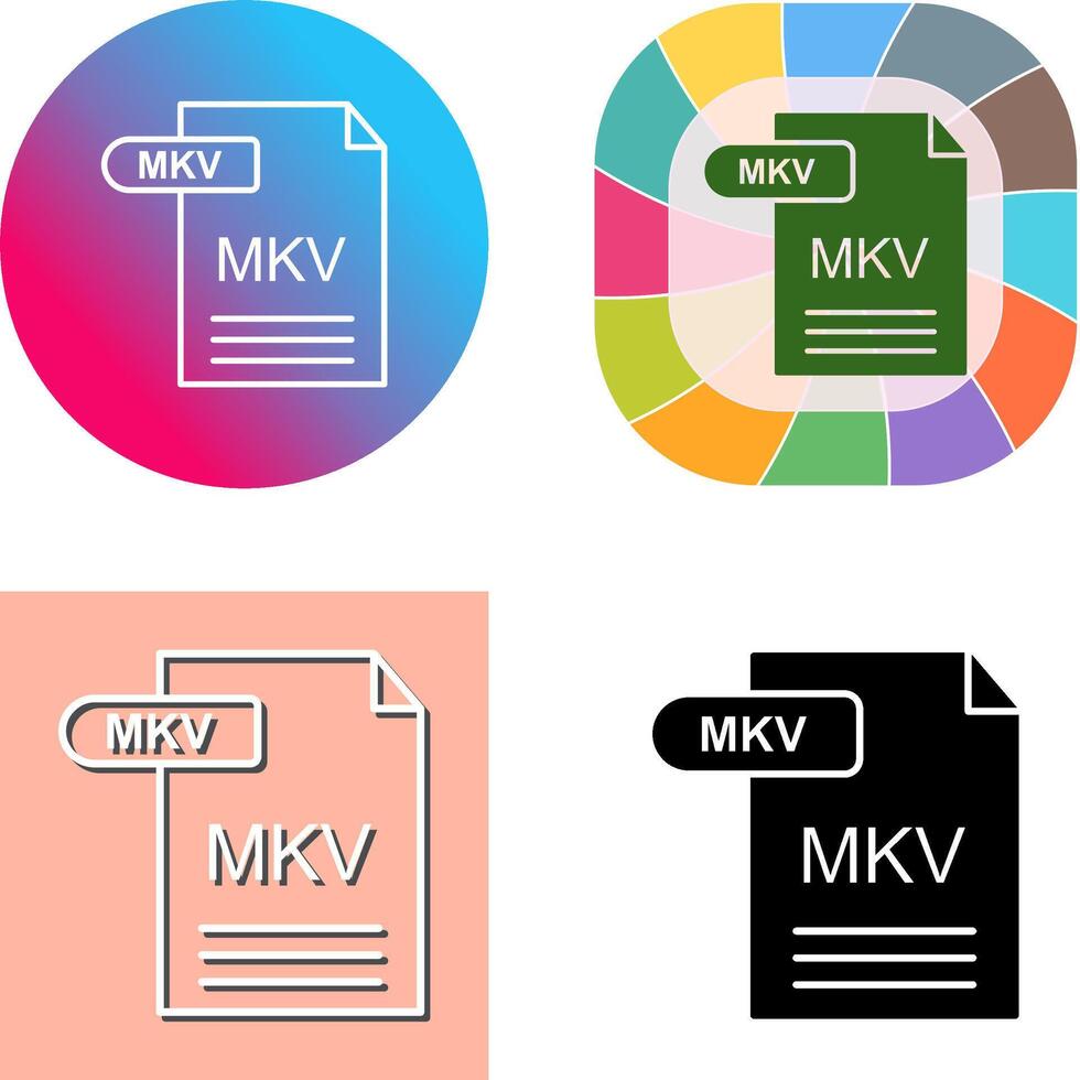 mkv icône conception vecteur