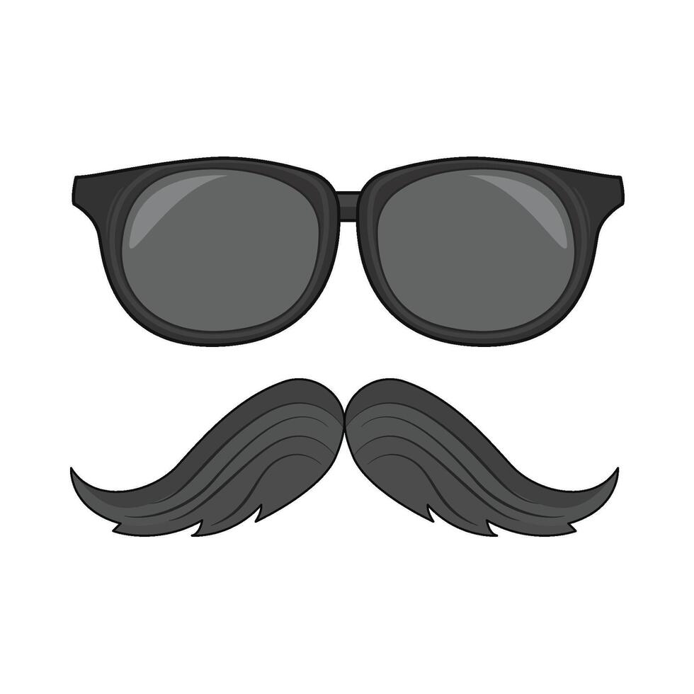 illustration de moustache et des lunettes vecteur