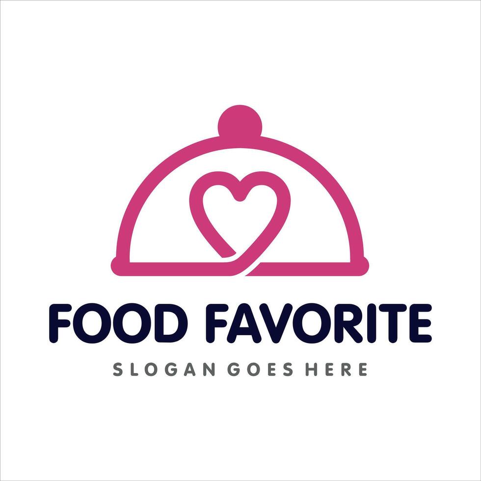 l'amour nourriture, nourriture préféré logo conception modèle vecteur