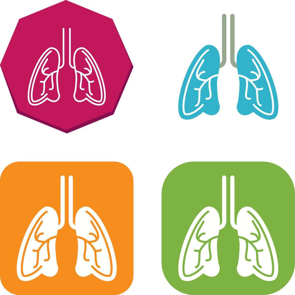 conception d'icône de poumons vecteur