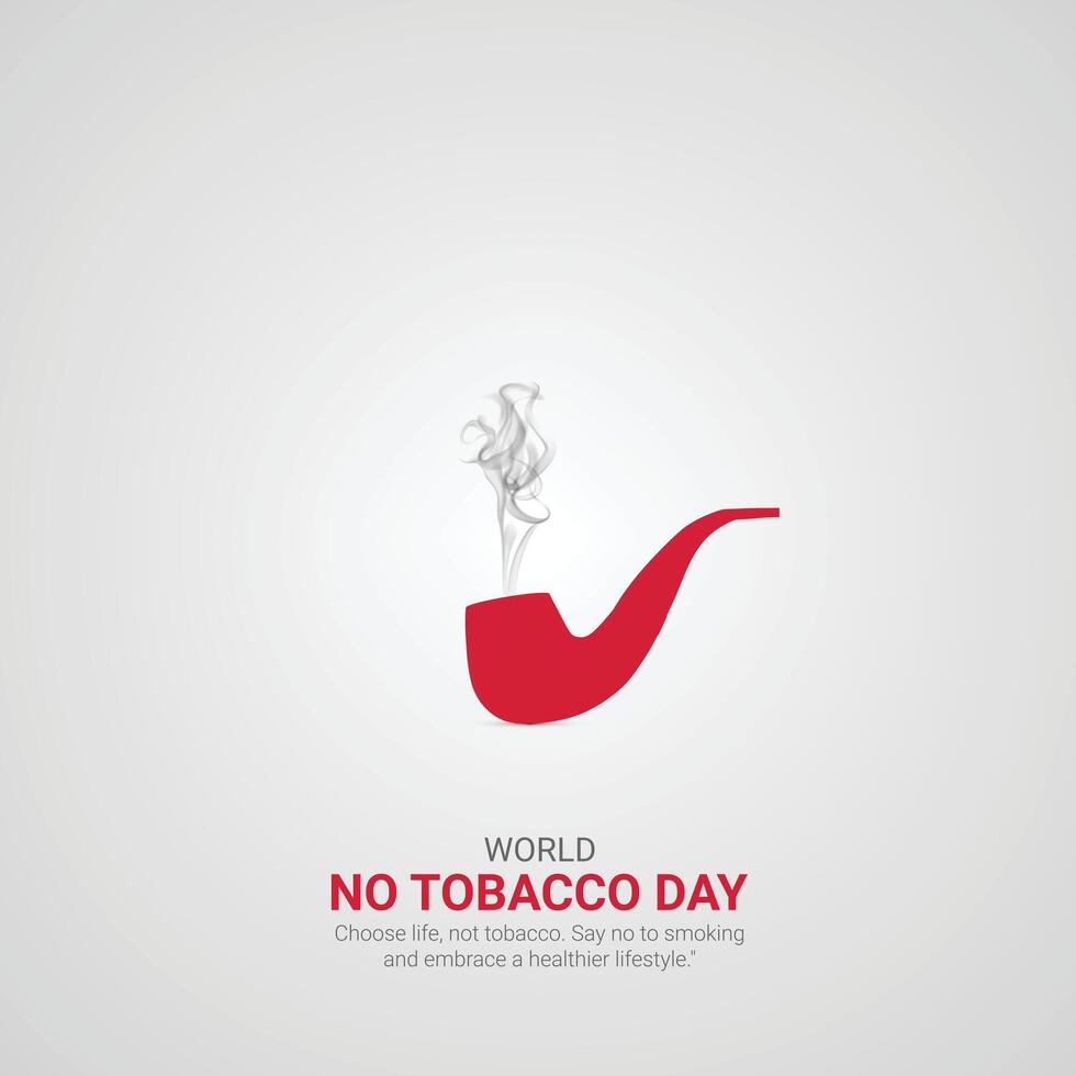 monde sans tabac journée. monde sans tabac journée Créatif les publicités conception mmay 31. , 3d illustration. vecteur