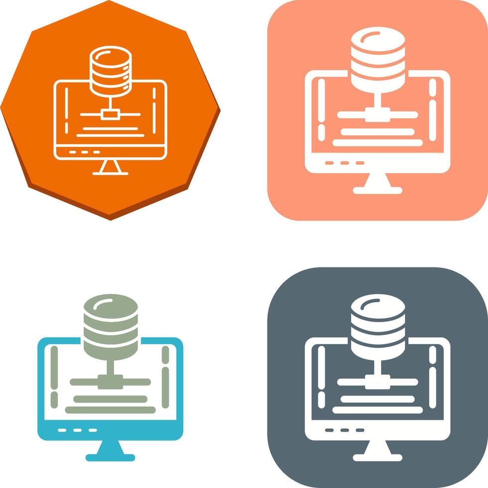 conception d'icône de serveur vecteur