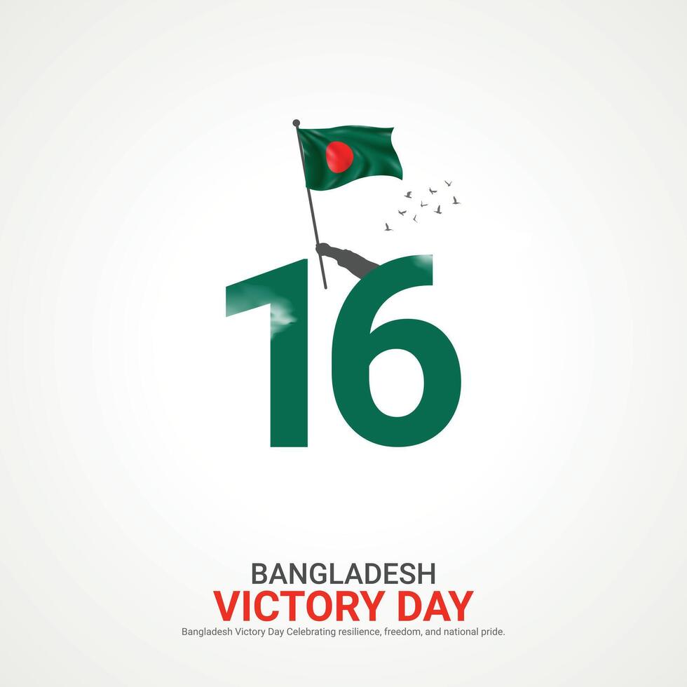 bangladesh la victoire journée. bangladesh la victoire journée Créatif les publicités conception décembre 16. , 3d illustration. vecteur