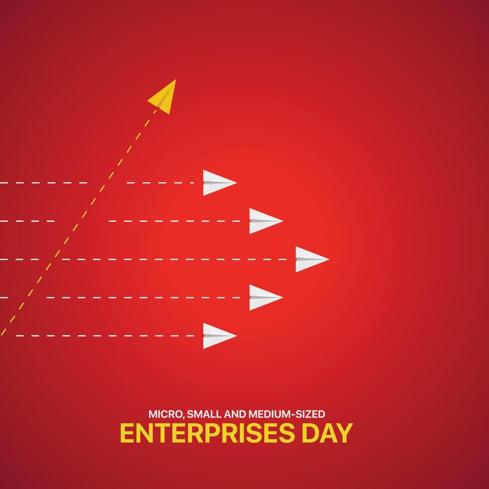 micro-, petit et de taille moyenne entreprises journée Créatif les publicités conception. juin 27, , illustration, 3d vecteur