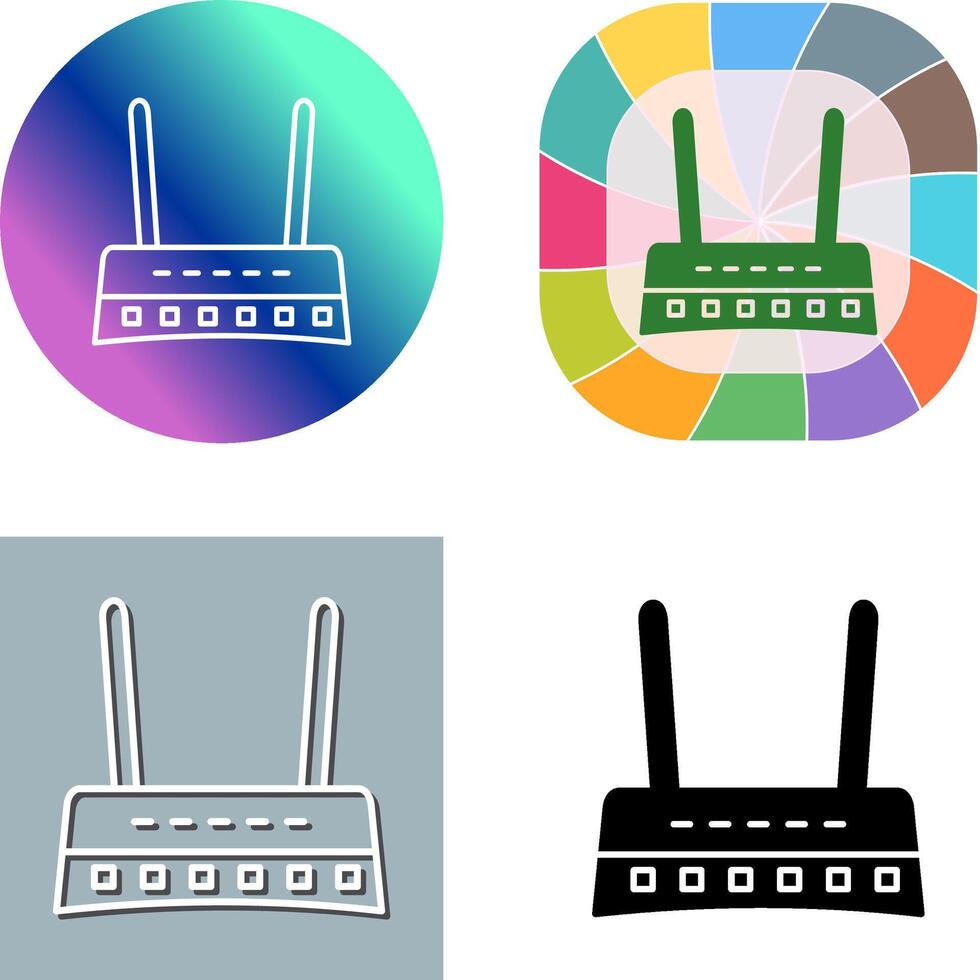 conception d'icône de routeur vecteur