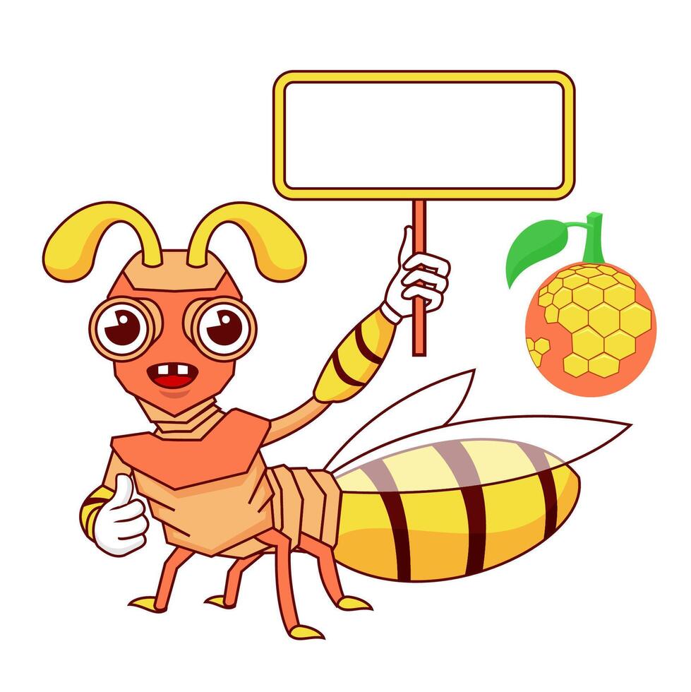 mignonne abeille personnages vecteur