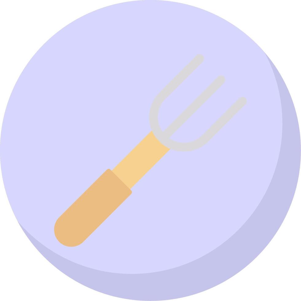 fourchette plat bulle icône vecteur