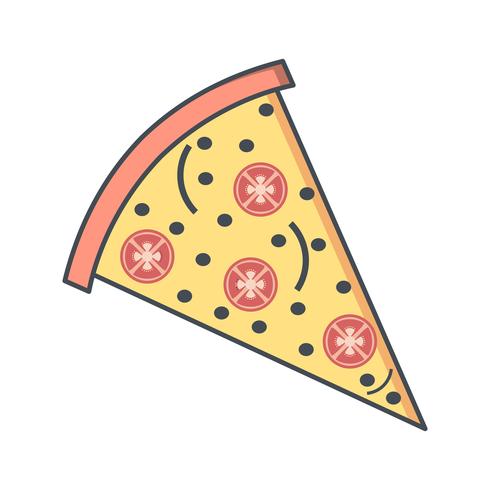 Icône de pizza de vecteur