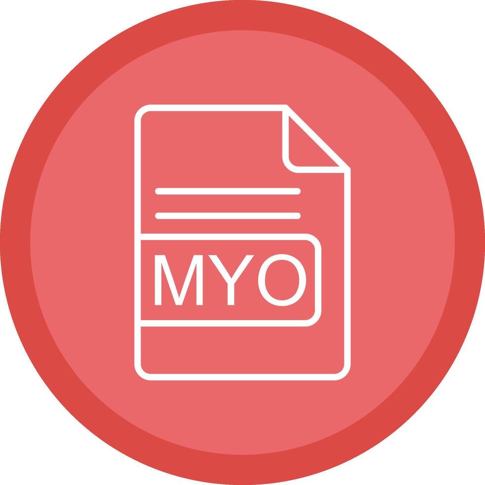 myo fichier format ligne multi cercle icône vecteur