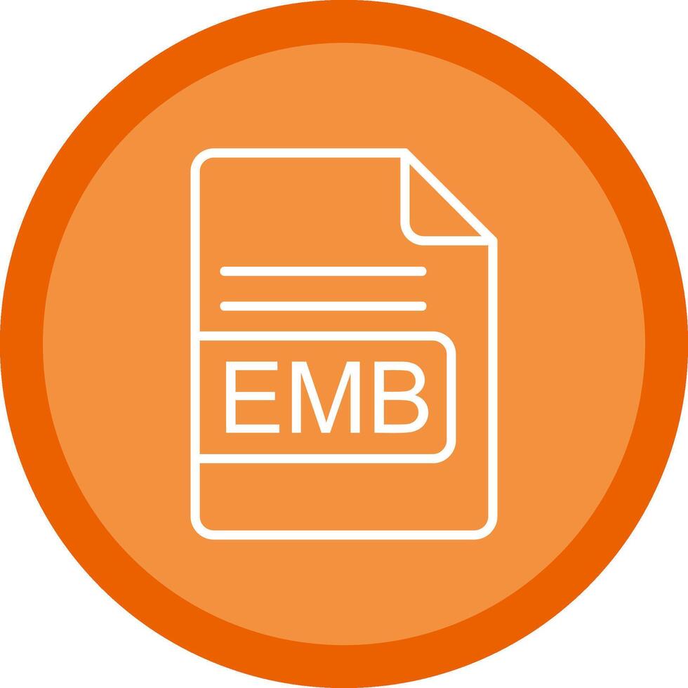 emb fichier format ligne multi cercle icône vecteur