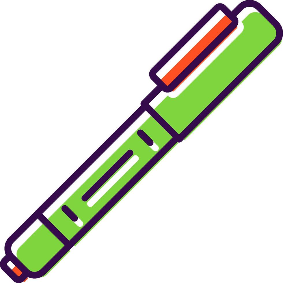 stylo rempli conception icône vecteur