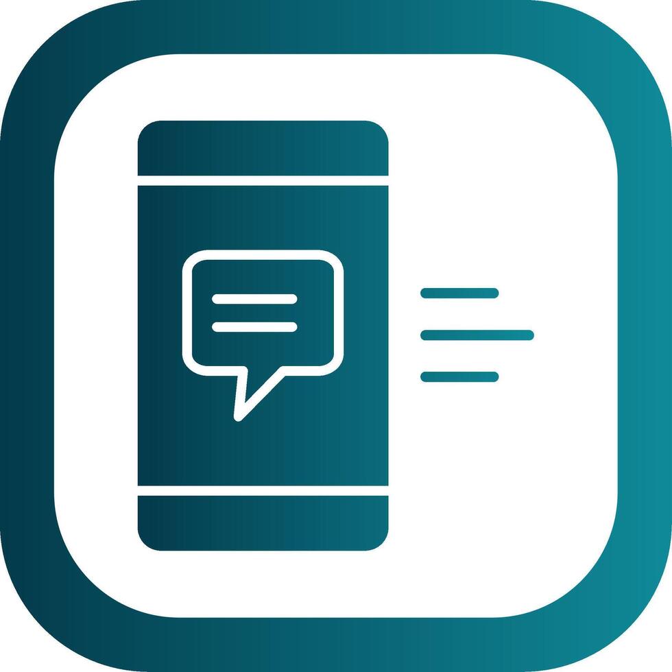 mobile app glyphe pente coin icône vecteur
