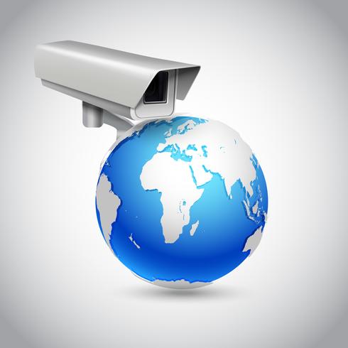 Concept de surveillance globale vecteur