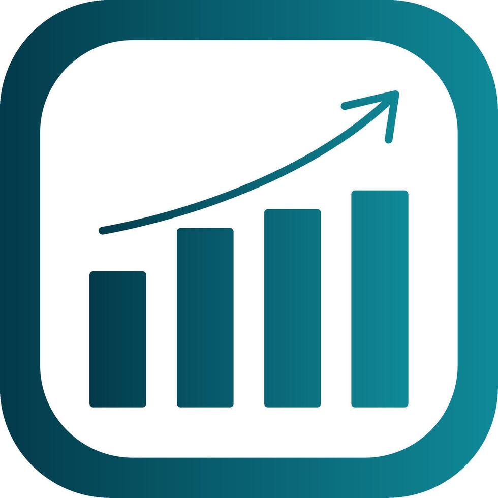 croissance glyphe pente coin icône vecteur