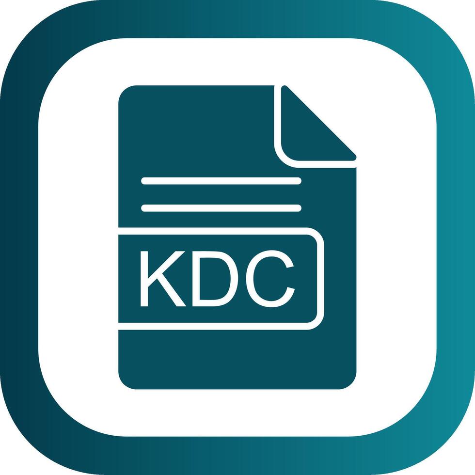 kdc fichier format glyphe pente coin icône vecteur