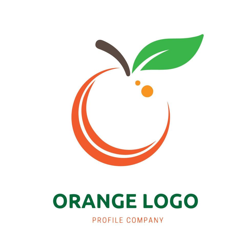 Orange logo conception pour marque entreprise ou identité vecteur
