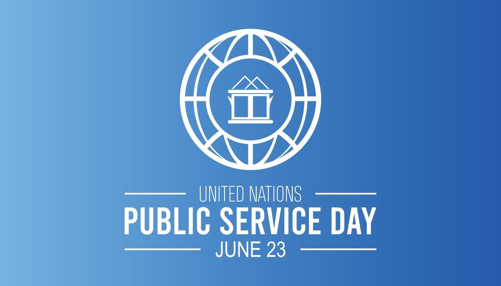 uni nations Publique un service journée observé chaque année dans juin. modèle pour arrière-plan, bannière, carte, affiche avec texte une inscription. vecteur