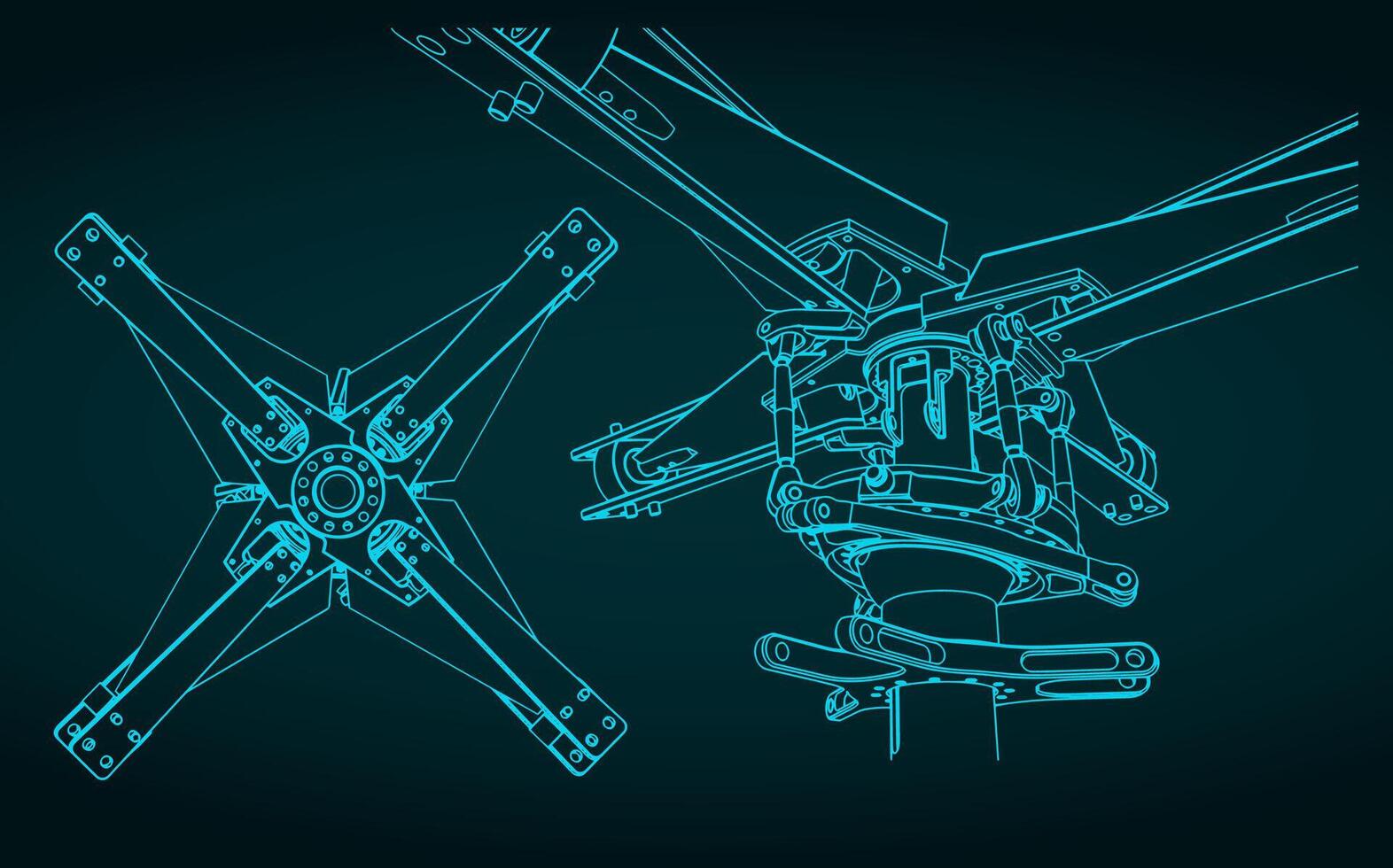 hélicoptère rotor dessins vecteur