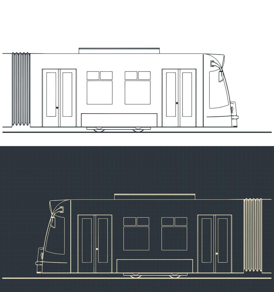moderne tram fermer vecteur
