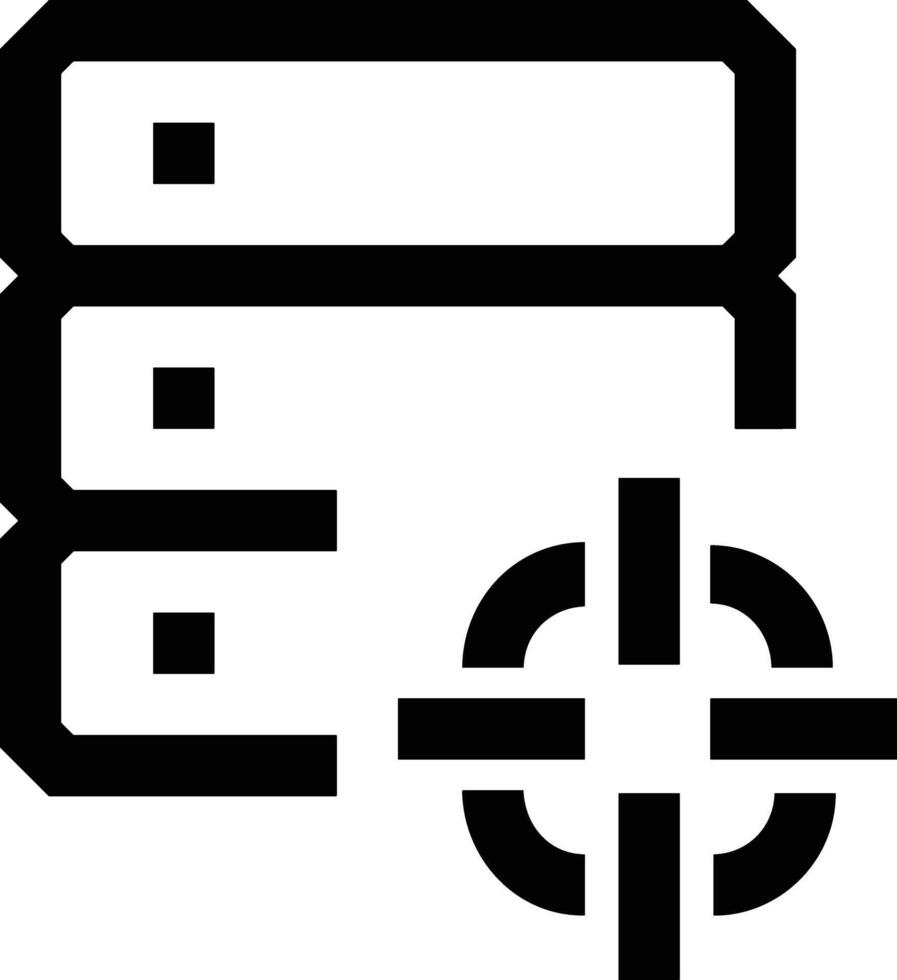 espace de rangement Les données icône symbole image pour base de données illustration vecteur