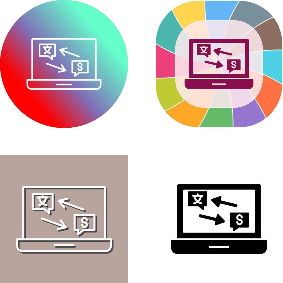 traducteur icône conception vecteur