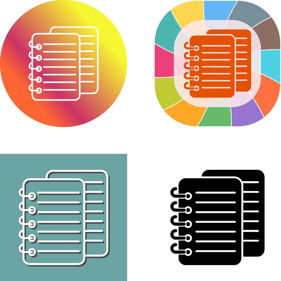 conception d'icônes de notes vecteur