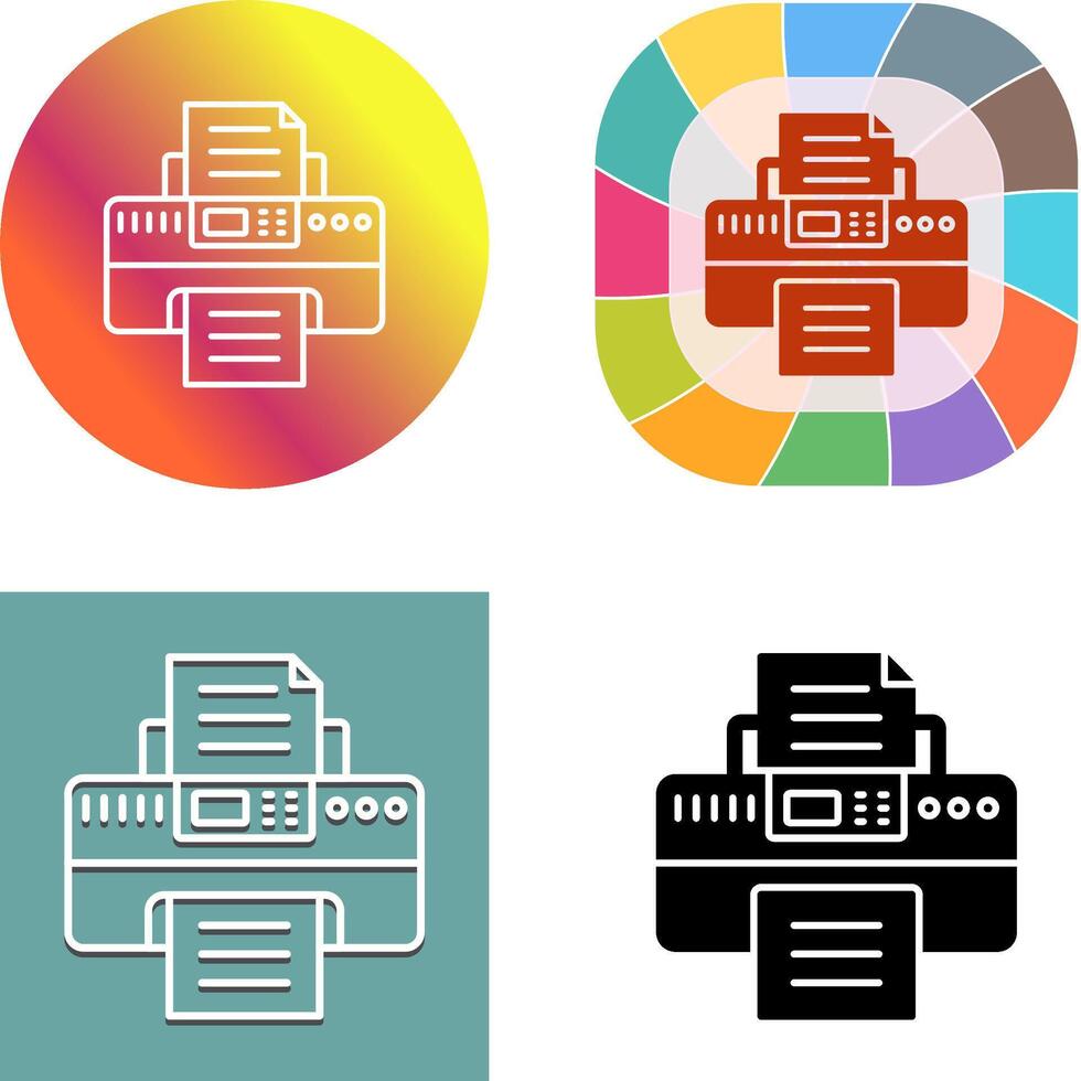 conception d'icône d'imprimante vecteur