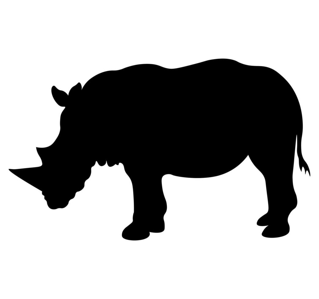 image de une noir rhinocéros vecteur