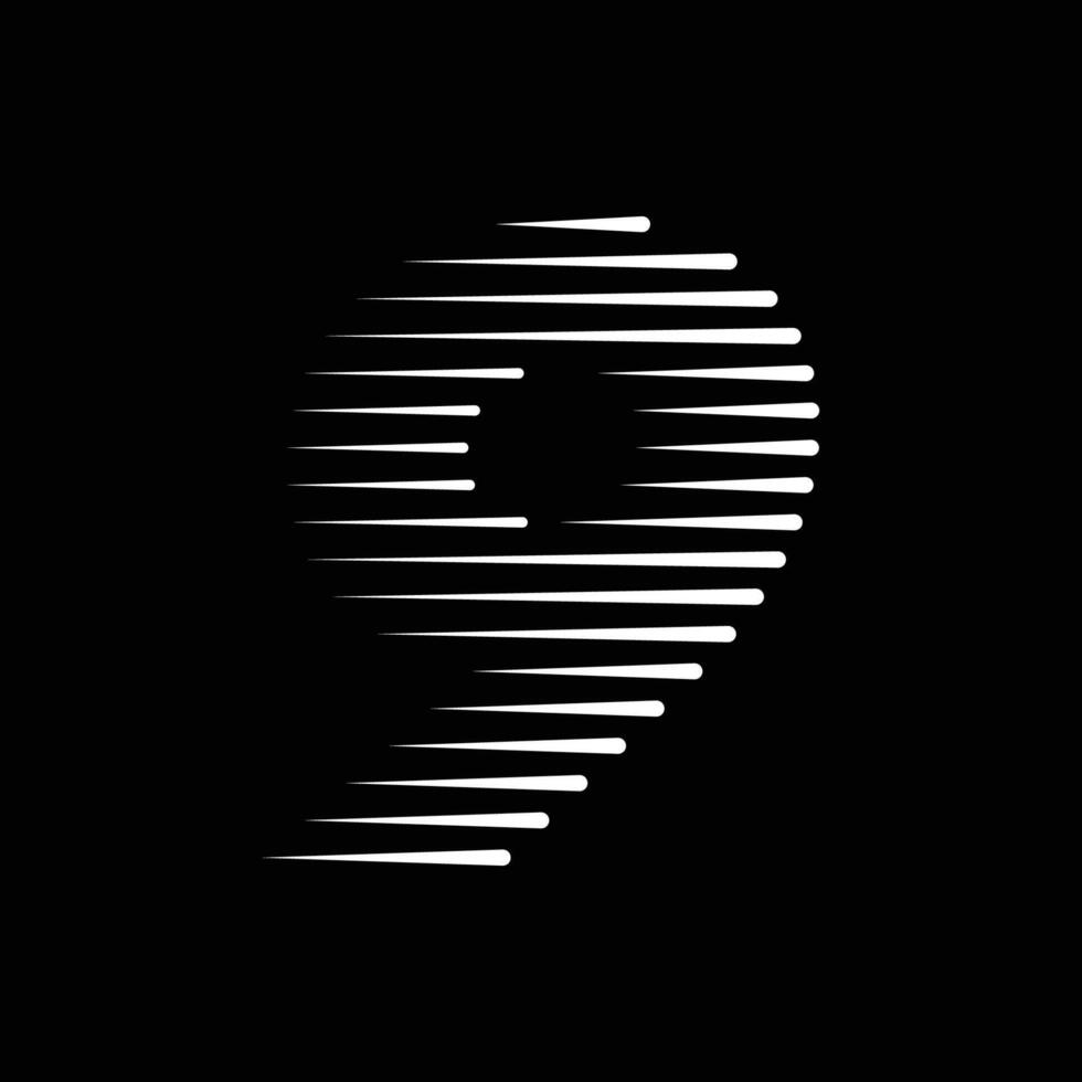 9 nombre lignes logo icône illustration vecteur