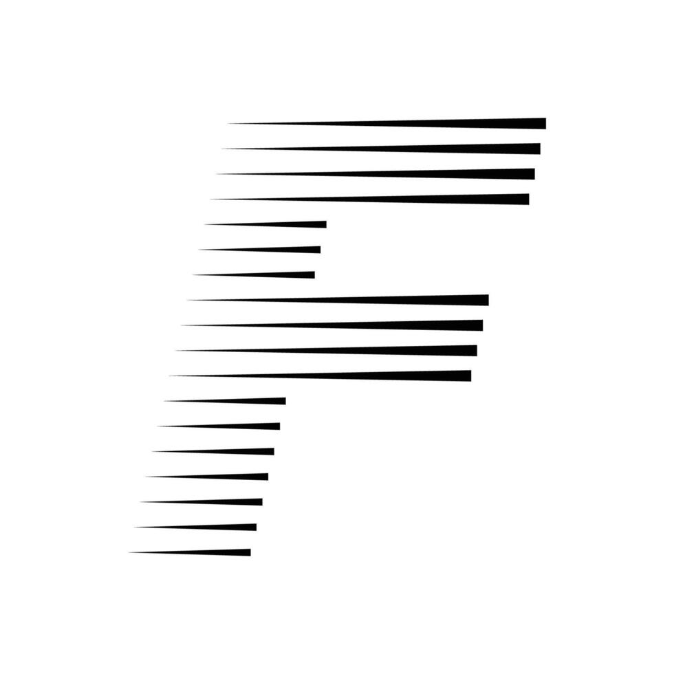 F lettre lignes logo icône illustration vecteur