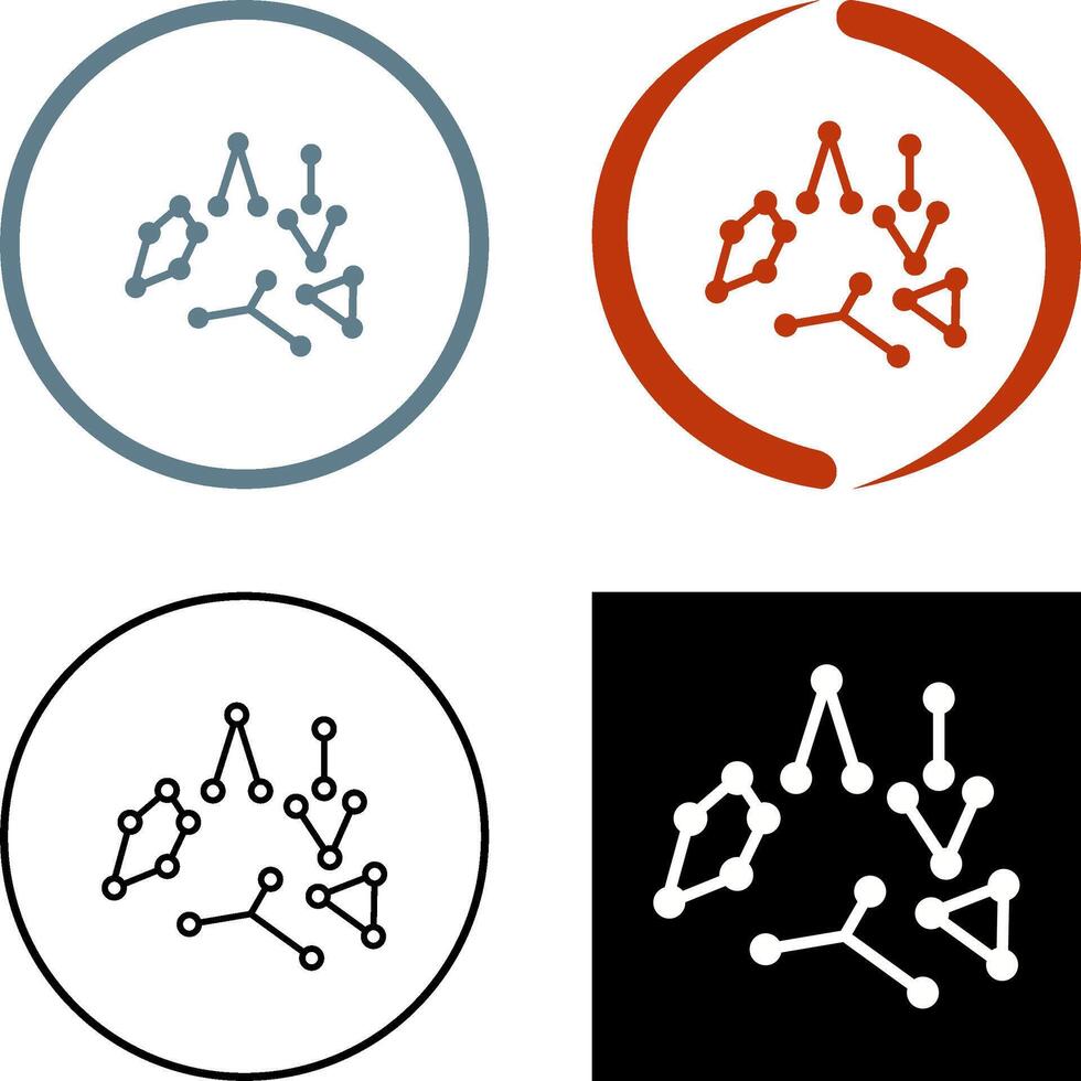 conception d'icône de constellation vecteur