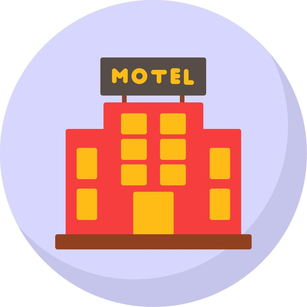 motel plat bulle icône vecteur