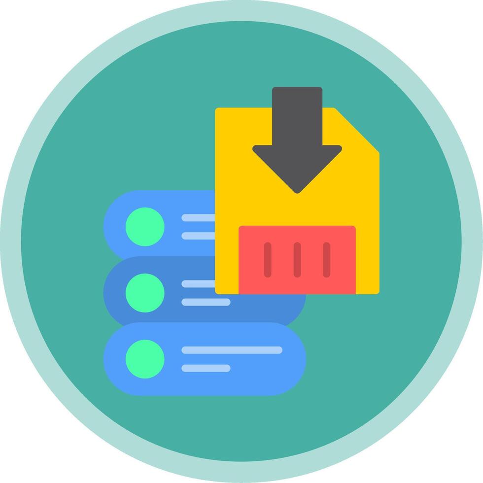 enregistrer Les données plat multi cercle icône vecteur