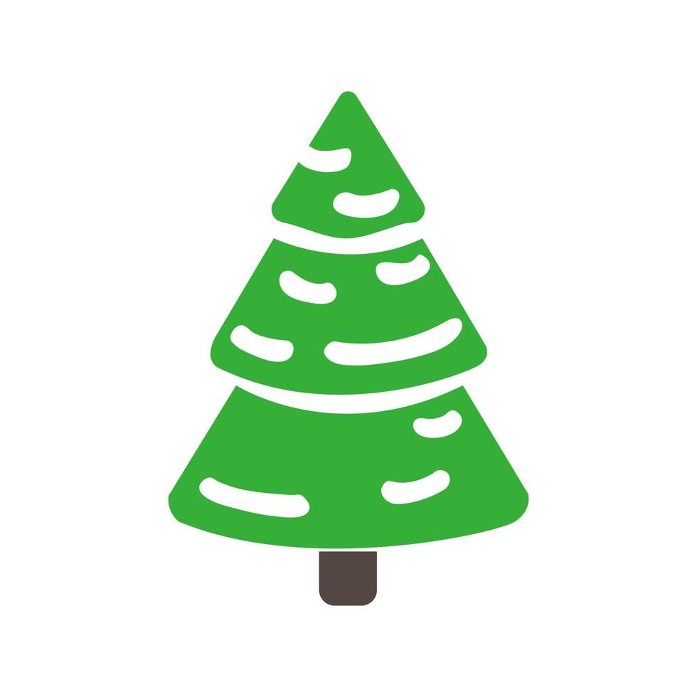 arbre de noël conception de logo minimaliste carte de voeux vacances vecteur