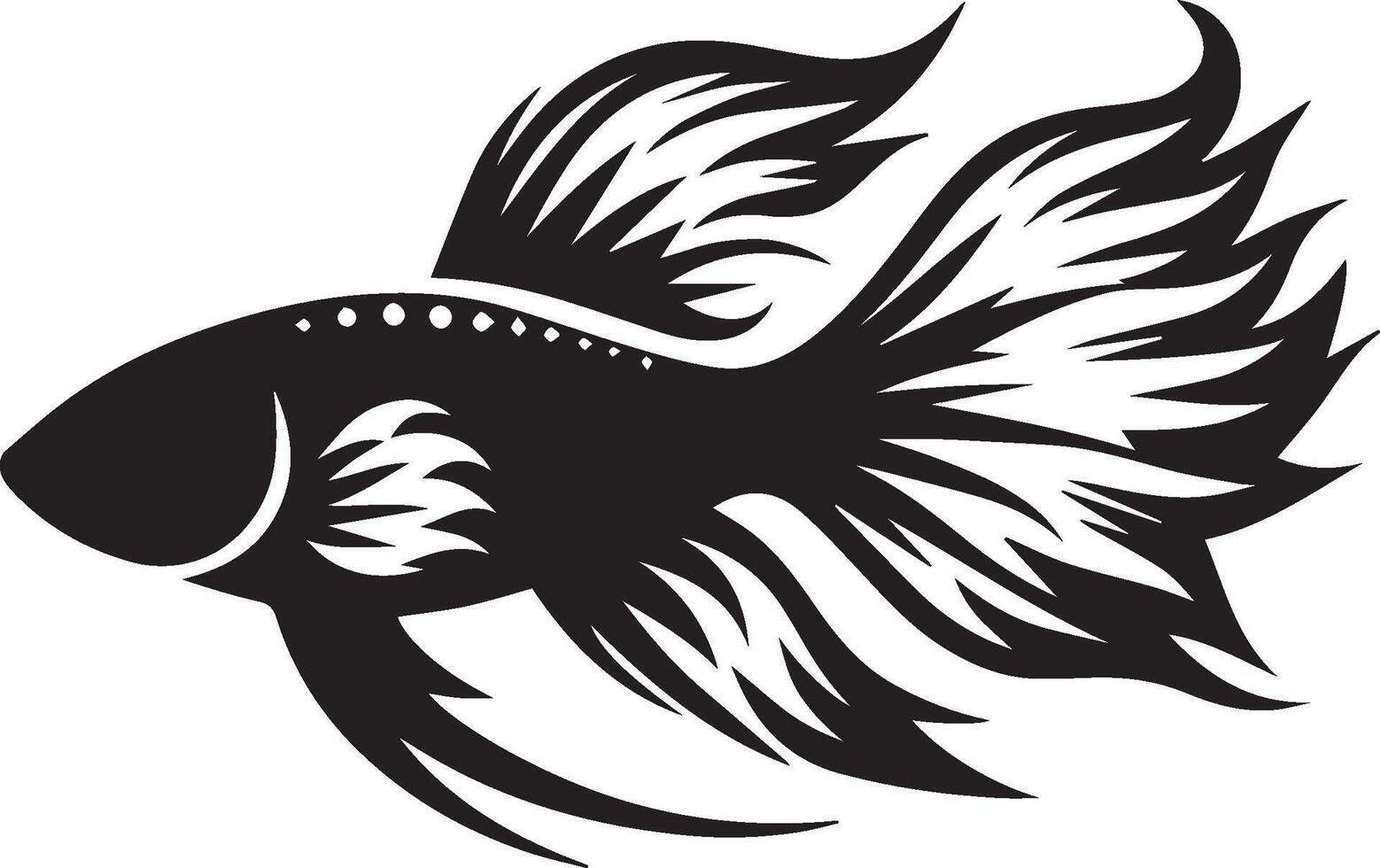 mer poisson silhouette isolé sur blanc Contexte. mer poisson logo vecteur