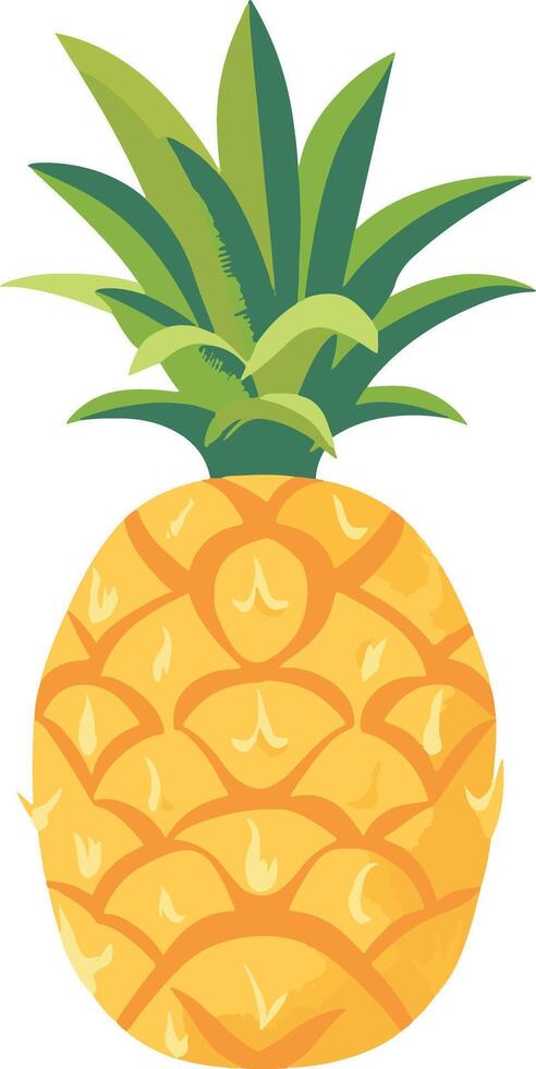 ananas fruit dessin animé icône illustration vecteur