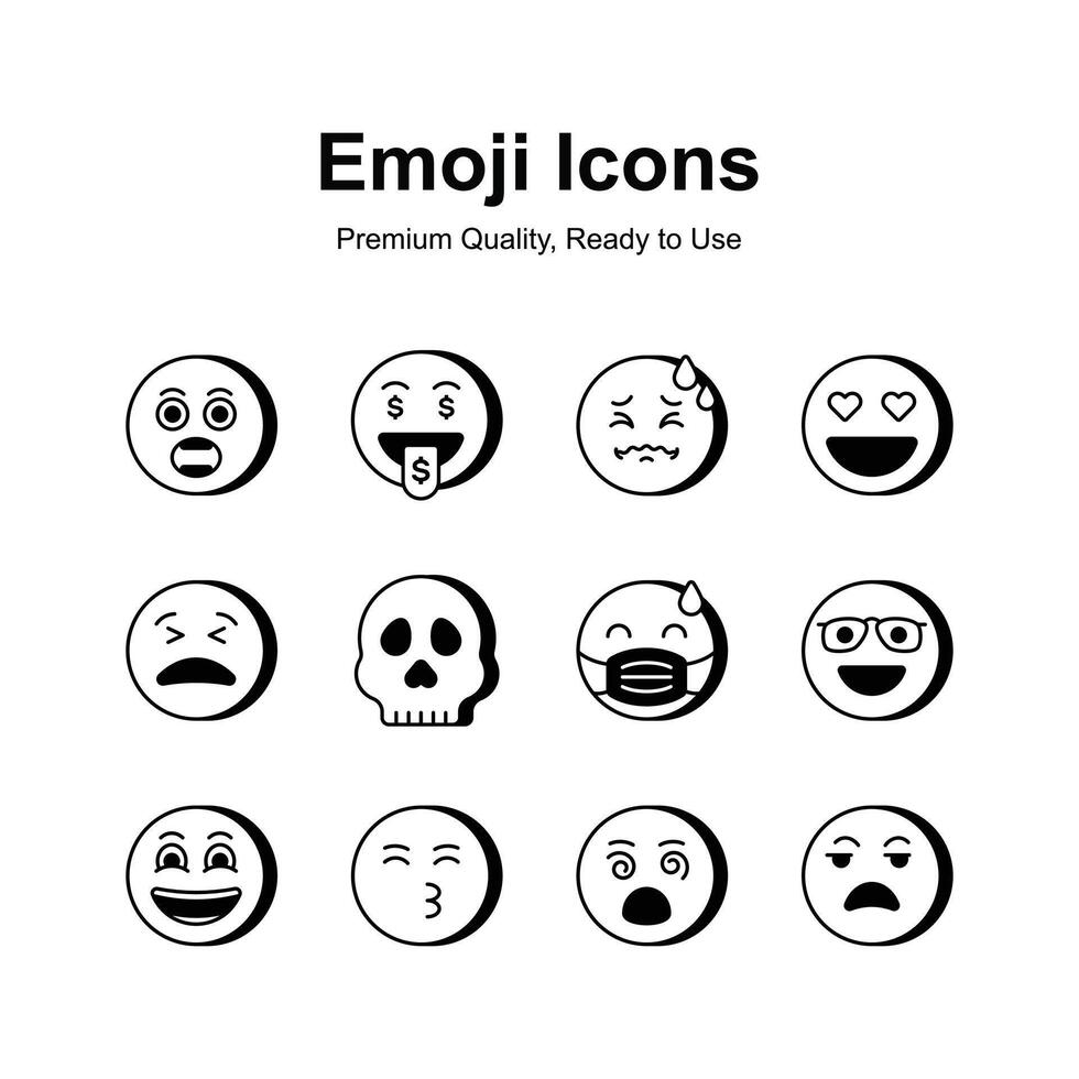 avoir cette soigneusement ouvré emoji icône conception, mignonne expressions vecteur