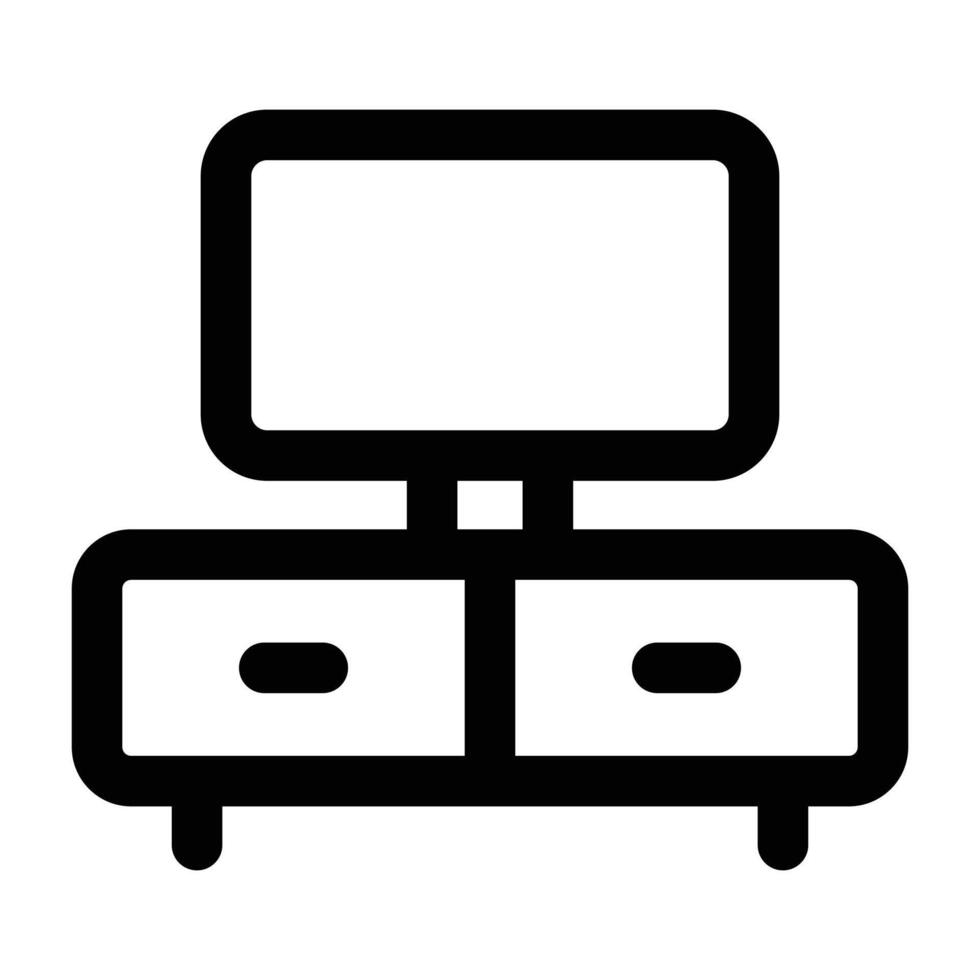 Facile la télé table icône. le icône pouvez être utilisé pour sites Internet, impression modèles, présentation modèles, illustrations, etc vecteur