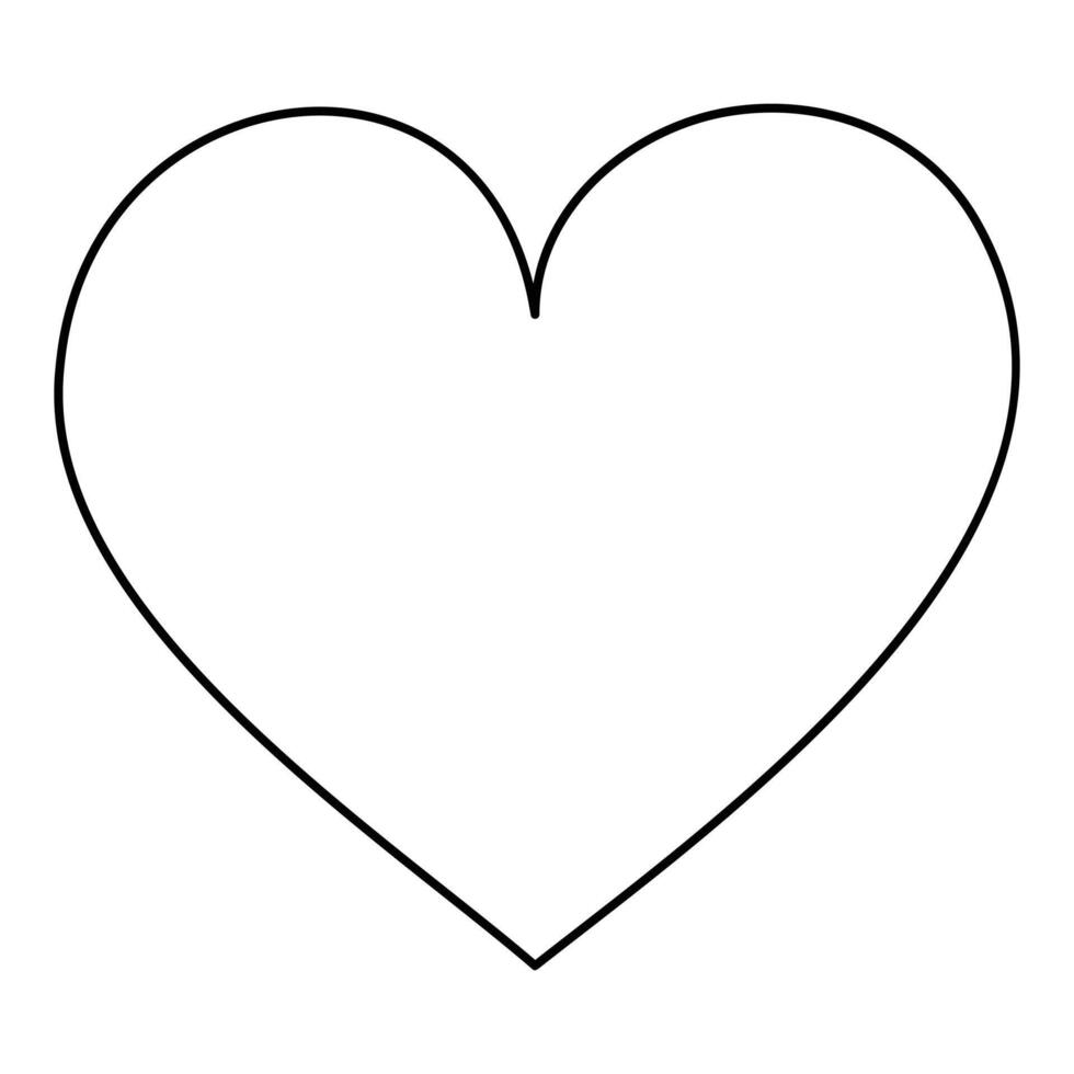 l'amour symbole. cœur ligne icône, contour logo illustration, isolé cœur sur une blanc Contexte vecteur